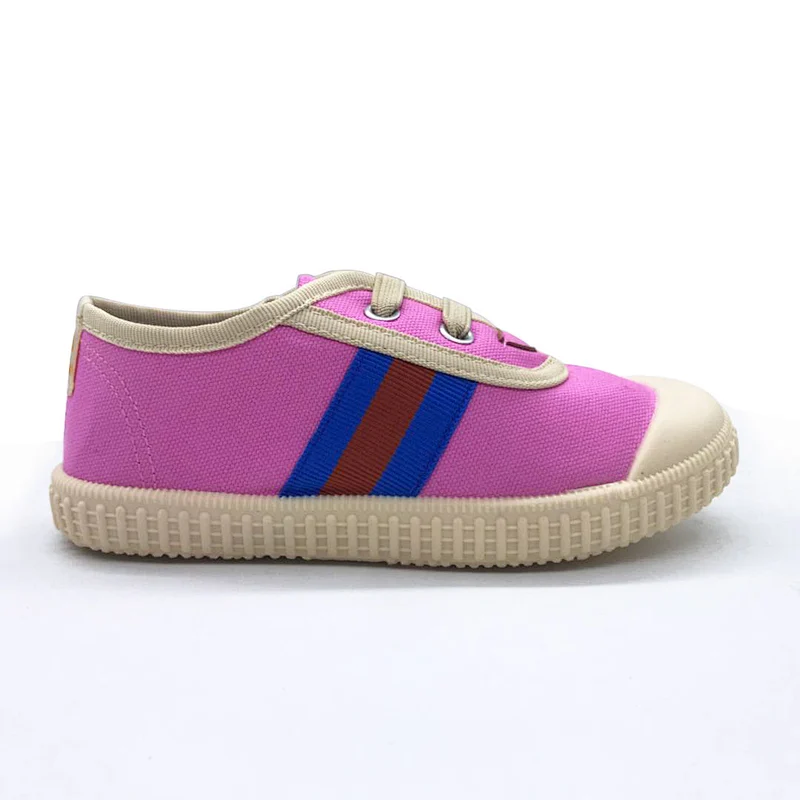 Hot Sale Fashion Children Injection Flat Casual Canvas Shoes with Customized