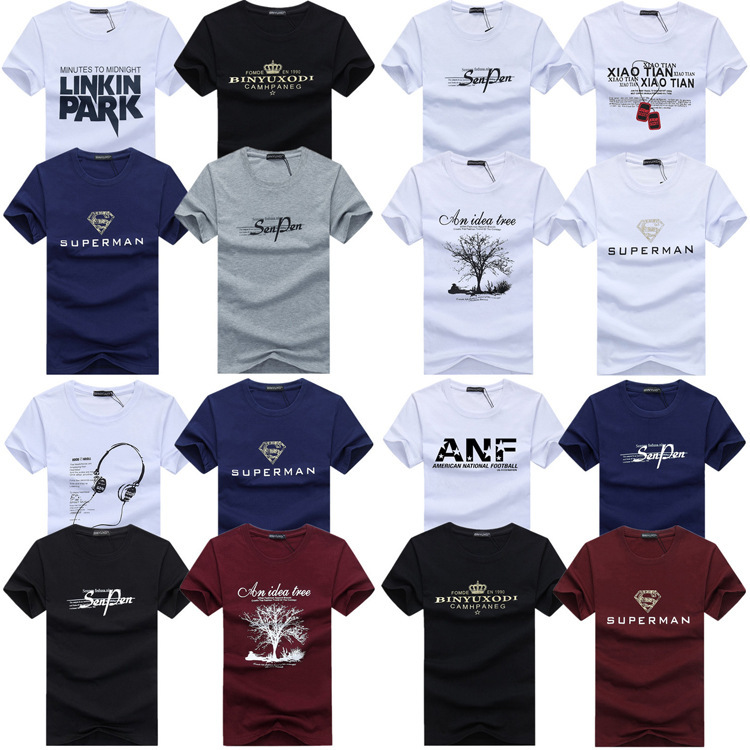 Mixed style summer men short sleeve t shirt stock