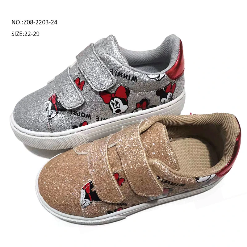 New custom injection Kids Non-Slip Casual Canvas Shoes children shoes with magic tape