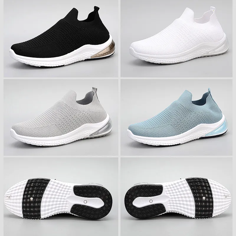 Air Cushion Custom Injection Men Fly weave Slip on Loafers Outdoor Running Sports Sneaker Shoes