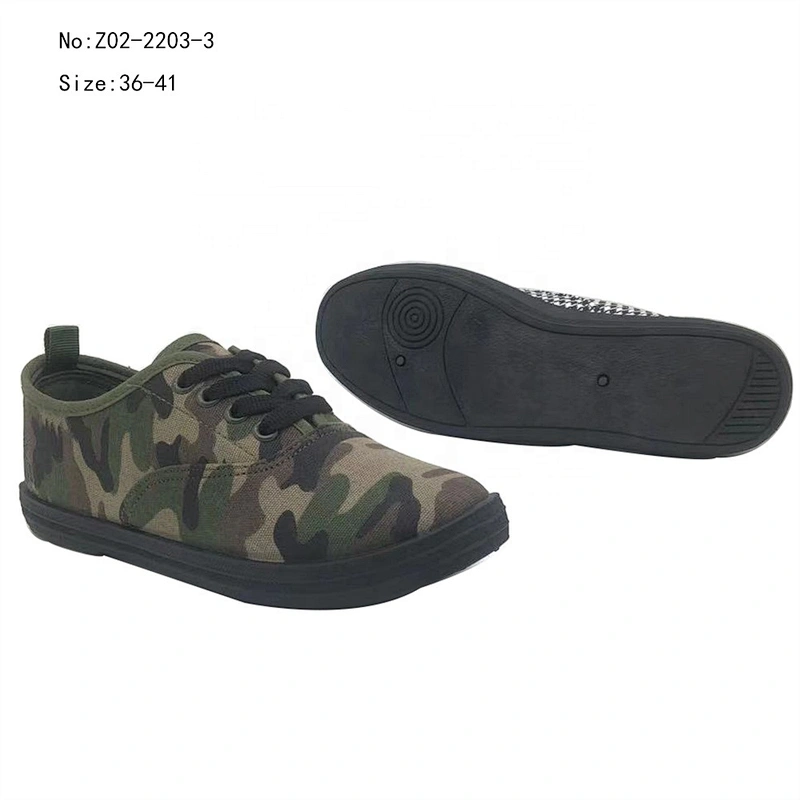 Custom Ladies Injection Flat Walking Shoes Casual Canvas Trendy Shoes for Women