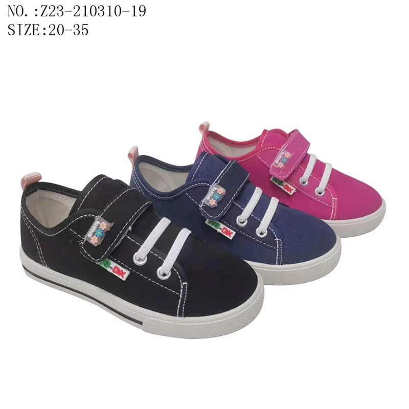 Union Jack Design Kids Casual School Shoes Children Students Canvas Shoes with Magic Tape