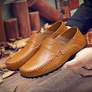 Men Slip on Casual Loafers Formal Leather Shoes