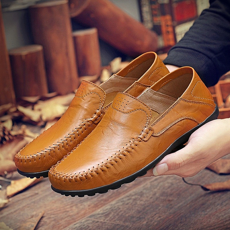 Men Slip on Casual Loafers Formal Leather Shoes