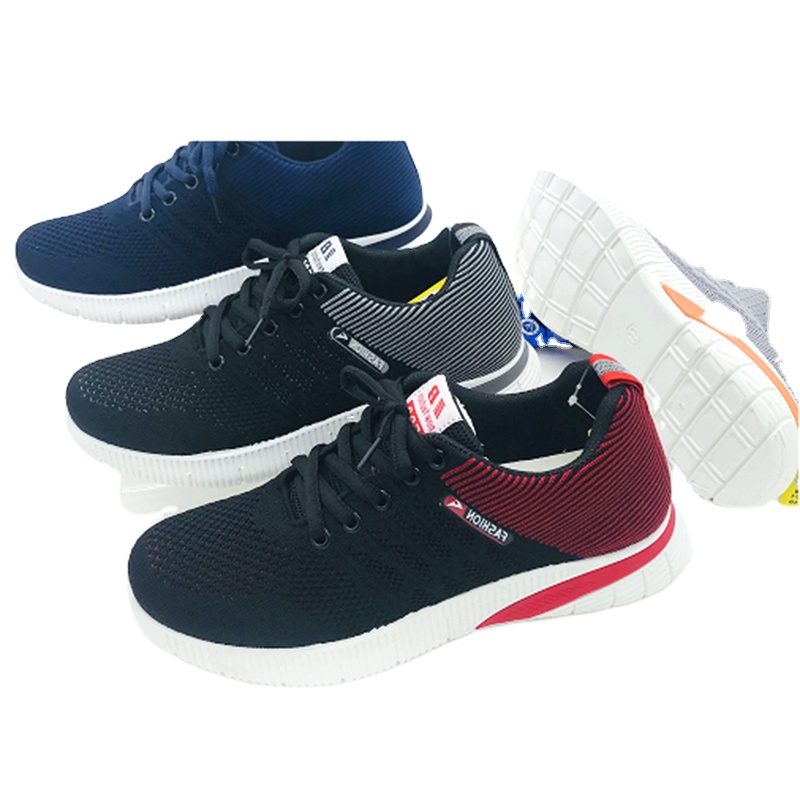 Large size custom Men fly knit Casual Shoes Breathable tennis running Injection Sport Shoes