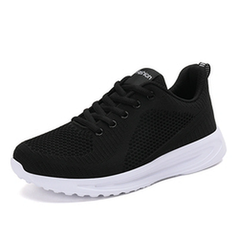 New Breathable fly knitted Women Casual Running Sneakers Shoes ladies Non-Slip walking sports shoes