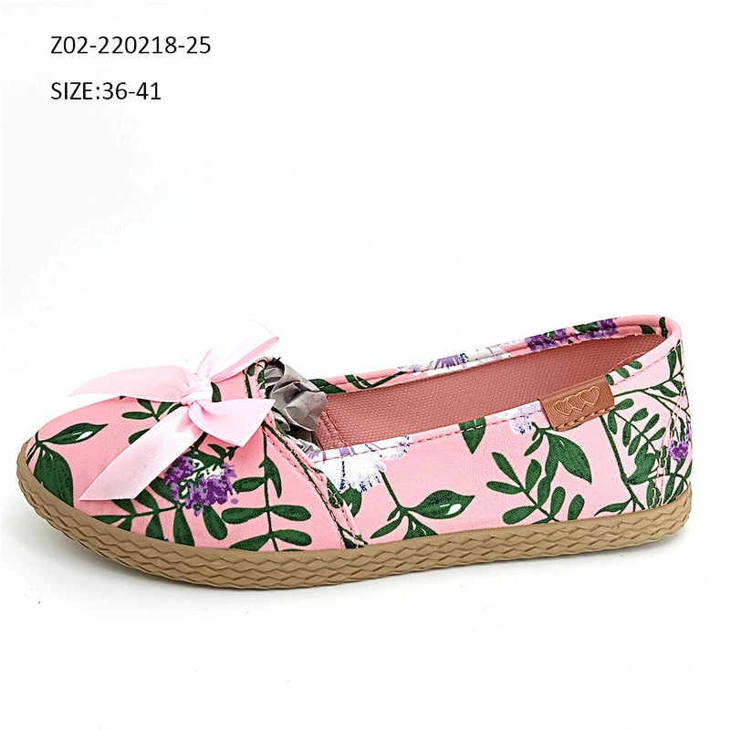 Good price Popular injection ladies loafers walking flat shoes Women's Casual Canvas Shoes