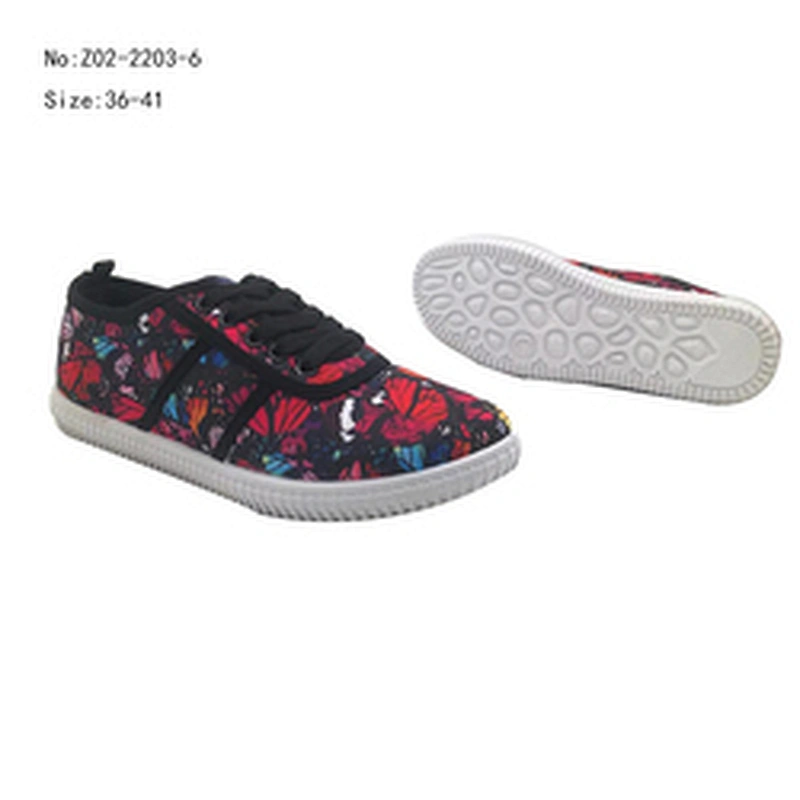 New custom cheap injection fashion canvas flat sneakers shoes for women