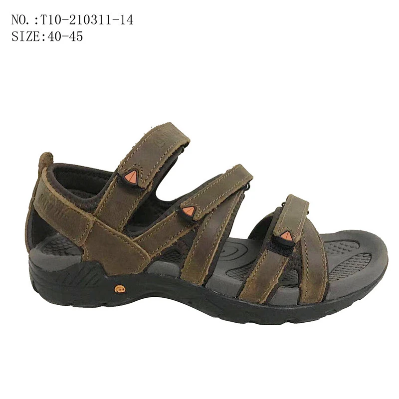 New Lightweight Style Men Slides Beach Slippers Outdoor Leather Sandals for Summer