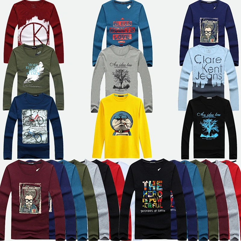 Mix Color mix design Men garments T-Shirts with Long Sleeves Stock