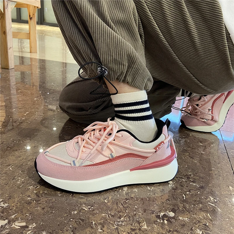 New versatile Korean version sneaker women's Dad shoes platform sports casual shoes