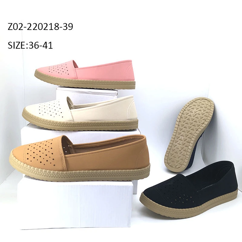 Factory price outdoor ladies canvas shoes women loafers walking casual shoes