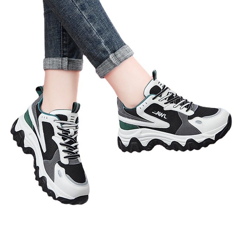 New spring platform women travel shoes casual dad shoes flat lightweight sneakers