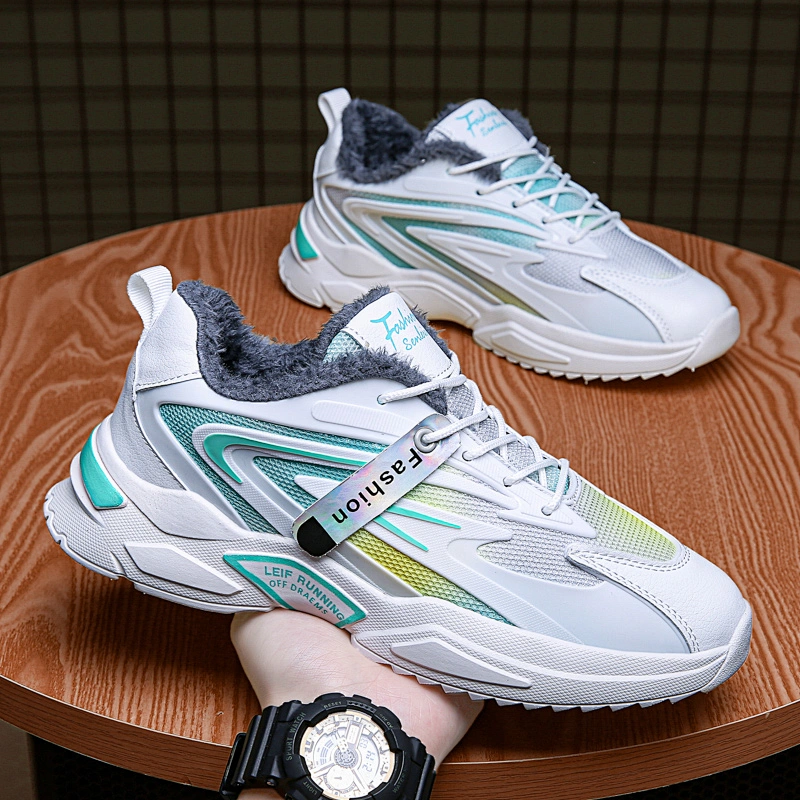 Men Walking Shoes Running Sports Casual Sneakers Fur Lined