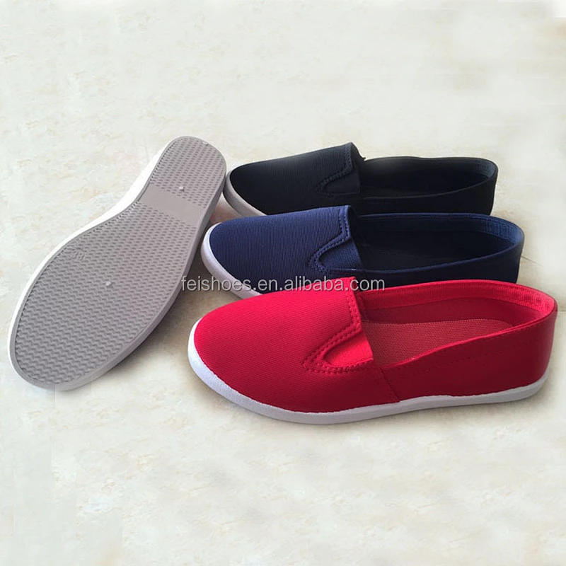 Hot sale customized ladies shoe slip on walking canvas shoes