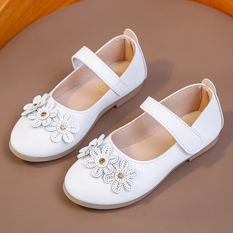 Girls Round Toe Strap Kids Party dress leather Princess Shoes