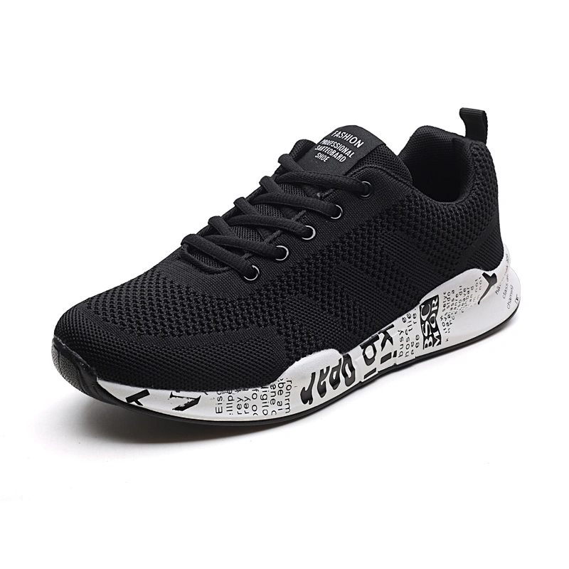 New Style Fashion Outdoor Walking Sneaker knitted Men Casual Sports Shoes