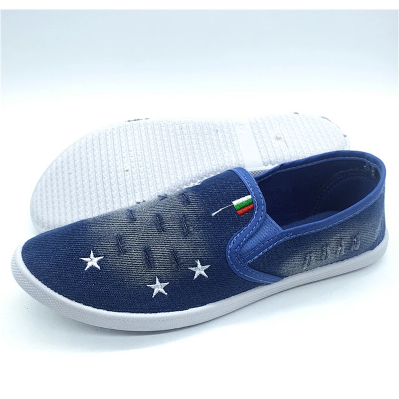Women Injection Shoes Slip on Flat Canvas Shoes Casual Shoes