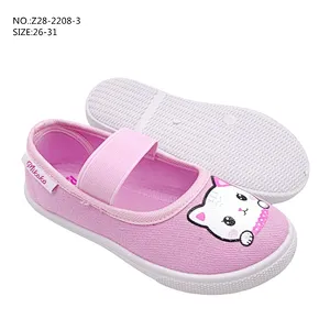 New Custom Fashion Children Casual Slip on Canvas Shoes Elastic Injection flat Dance Shoes