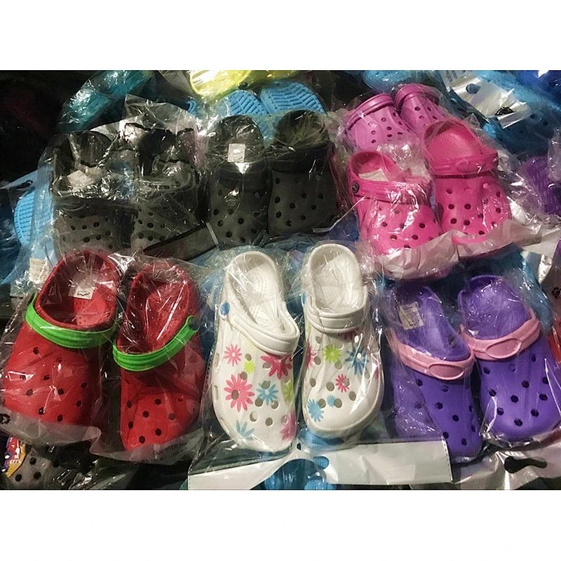 Mix design kids slippers clogs children beach garden shoes stock