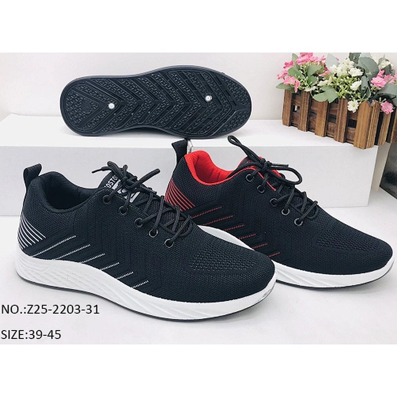Factory Custom Popular Men Fly knit Sneaker Casual Injection Running Sports Shoes