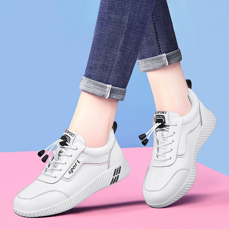 New versatile non-slip women casual running shoes female flat white lightweight board shoes