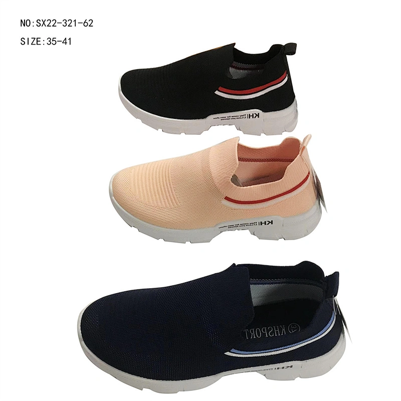 Customized Ladies Fitness Walking Casual Shoes Comfortable Knit Women Sports Sneakers