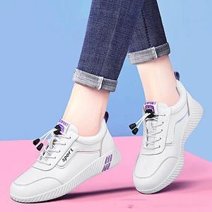 New versatile non-slip women casual running shoes female flat white lightweight board shoes