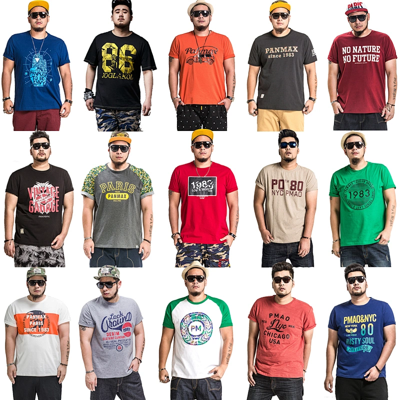 Mix color mix style big size  men cloths short-sleeved T-shirt stock  for wholesale