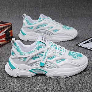 Breathable Fashion Men Lace up Casual Running Shoes Athletic Sneakers