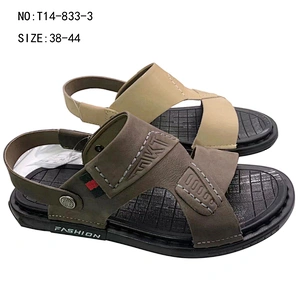 Custom Men Genuine Leather Open Toe Outdoor Sandal Summer Casual Shoes