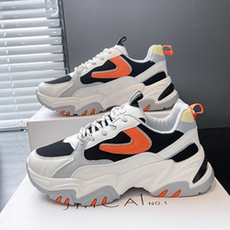 Platform Dad Shoes Women Lace up Sneakers Ladies Casual Walking Chunky Shoes