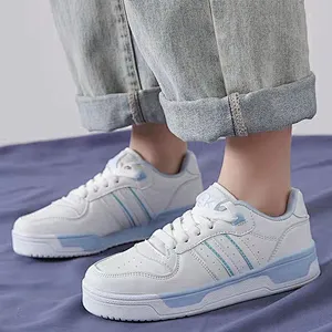 New Custom Korean Version Women White Sports Shoes All-Match Casual Flat Board Shoes
