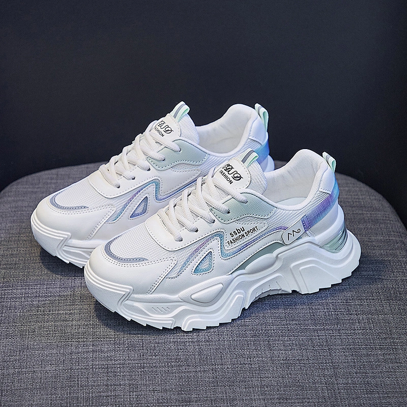 Women Chunky Platform Dad Sneakers Casual Lace Up Walking Shoes