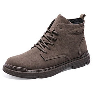 Hot Sale Stylish Casual Men High-Top Leather Shoes Retro Martin Boots