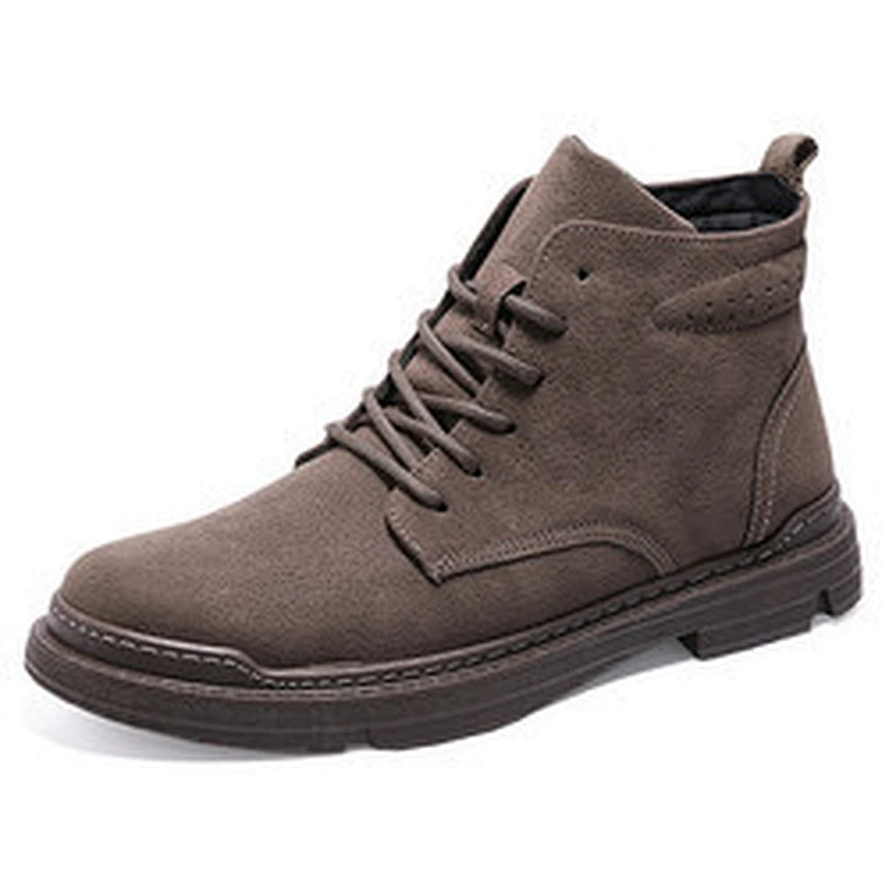 Hot Sale Stylish Casual Men High-Top Leather Shoes Retro Martin Boots