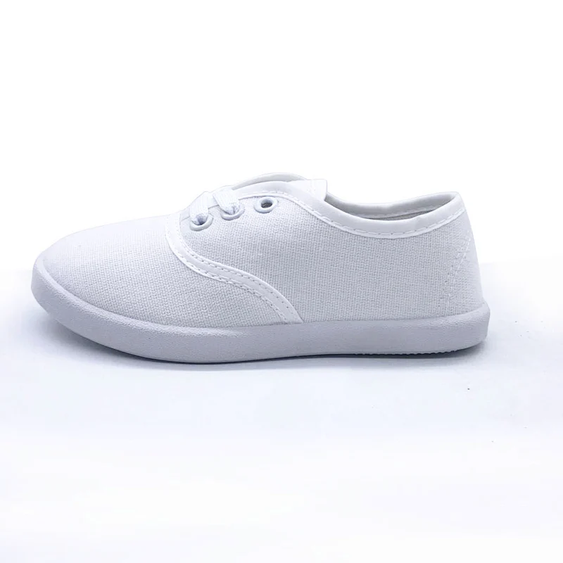 New Classic Style Children Flat Injection Casual students Canvas Shoes with Customized