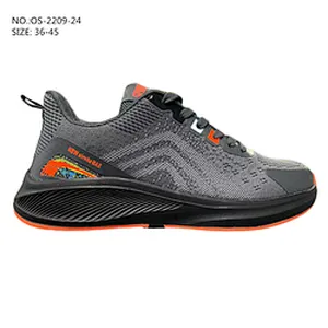 New Custom Breathable Men Sports Shoes Fly  knit Outdoor Casual Athletic Running Shoes