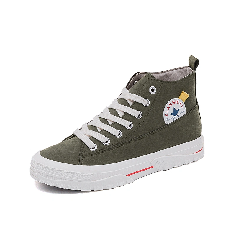 Lady causal shoes New Design Women Leisure Sneaker High-Top Casual Canvas Shoes with good price