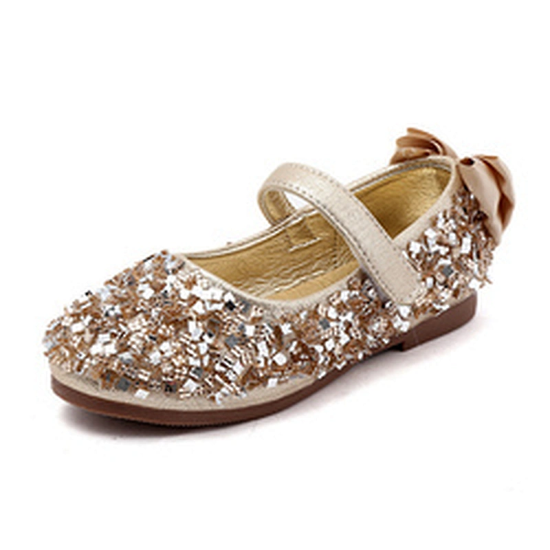 Children Girls Slip on Glitter Dress Shoes Kids Mary Jane Ballet Flats
