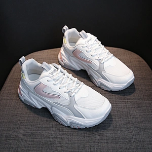 Platform Dad Shoes Women Lace up Sneakers Ladies Casual Walking Chunky Shoes