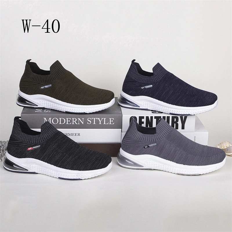 Custom Men Slip On Walking Style Injection Shoes Casual Sports Running Sneakers