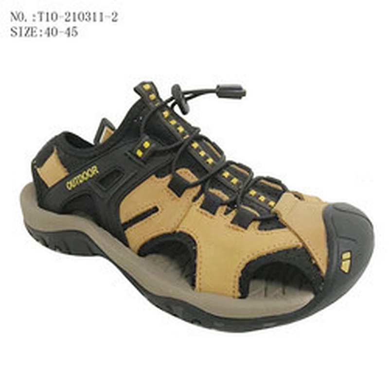 Fashion High Quality  Outdoor Slippers Beach Leather Sandals Men Sandals