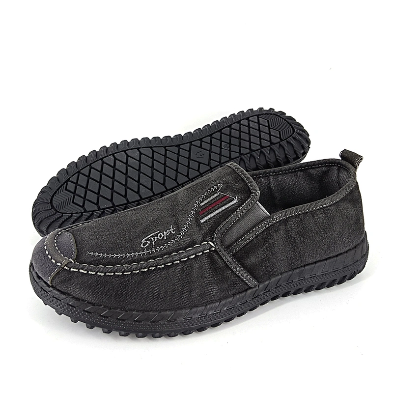 washed denim  lightweight denim Sneakers men's canvas Slip On shoes casual Walking Shoes Flats for men