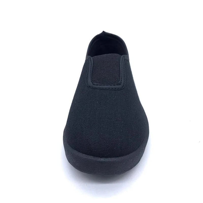 Cheap Price Black Children Injection Casual Students Canvas Shoes with Customized