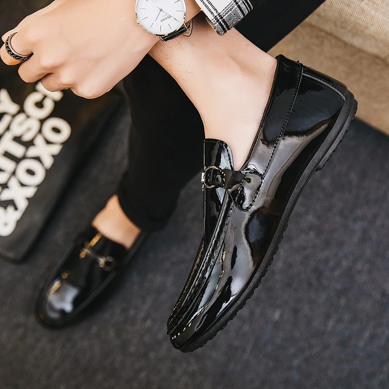 New style fashion men casual loafers slip on flat shoes