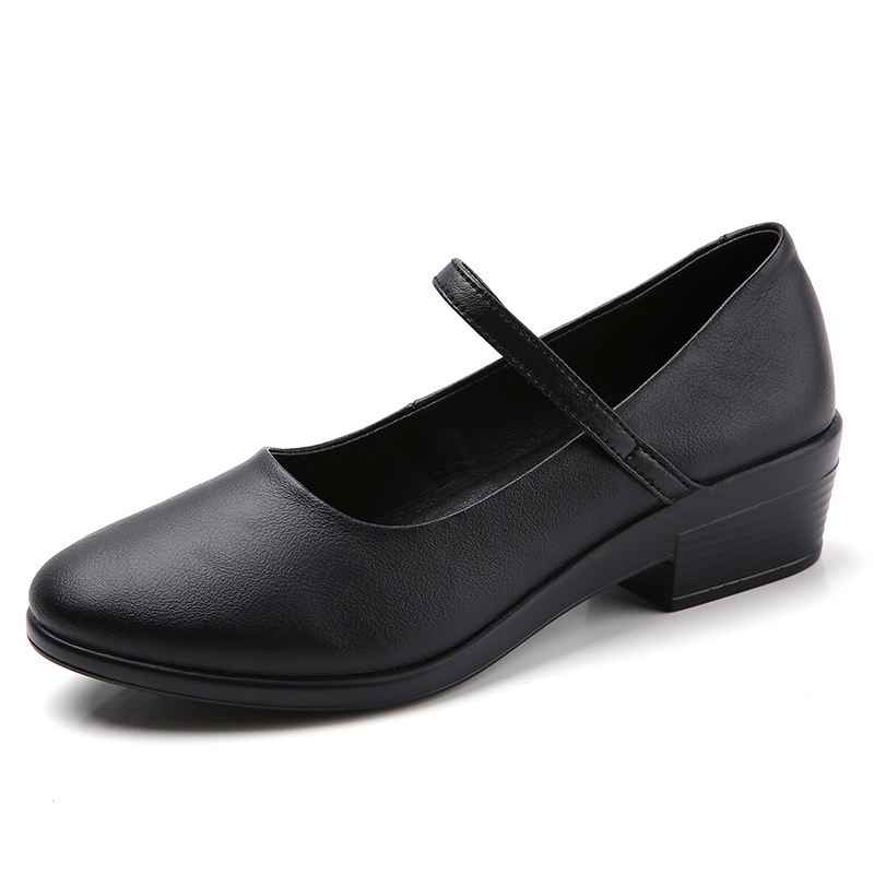 Women Pumps Ankle Strap Mary Jane Shoes Low Heel