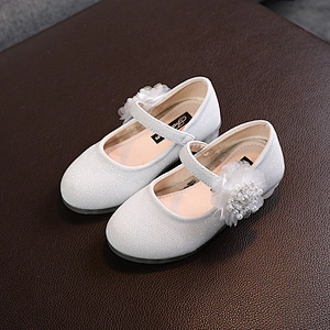Girls Low Heels Round Toe Wedding Party Pumps Kids Princess Dress Shoes