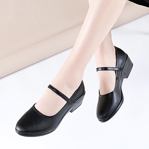 Women Pumps Ankle Strap Mary Jane Shoes Low Heel
