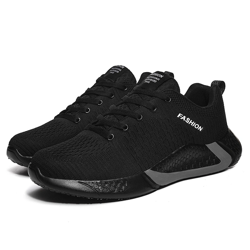Hot sale fly knit men fashion athletic sports running shoes sneaker shoes